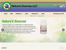 Tablet Screenshot of naturessources.com
